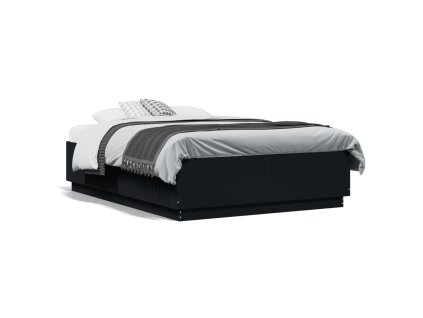 vidaXL Posteľný rám čierny 120x190 cm kompozitné drevo