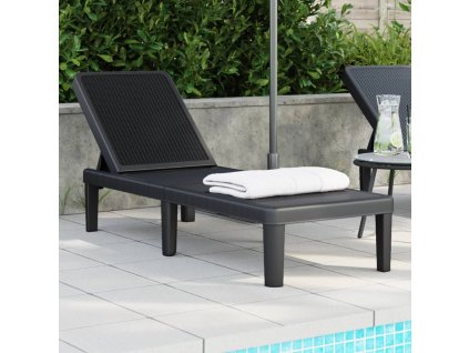 vidaXL Nastaviteľné ležadlo, 4 úrovne 155,5x57x28 cm, polypropylén