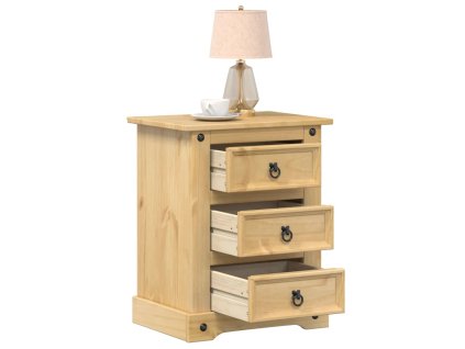 vidaXL Nočný stolík Corona 53x39x66 cm borovicový masív