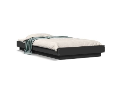 vidaXL Posteľný rám čierny 90x190 cm kompozitné drevo