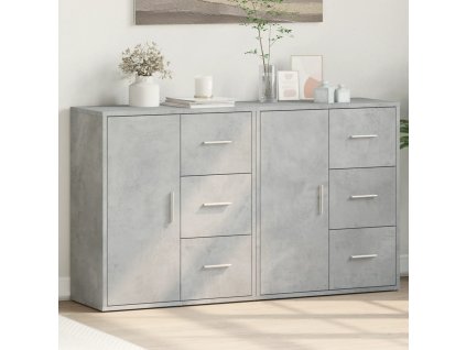 vidaXL Komody 2 ks betónovosivé 60x31x70 cm kompozitné drevo