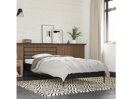 vidaXL Posteľný rám čierny 100x200 cm kompozitné drevo a kov