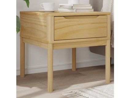 vidaXL Stolík na lampu FLORO voskovo hnedý 55x55x54cm masívna borovica