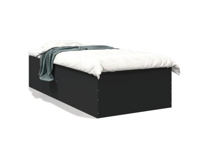 vidaXL Posteľný rám čierny 75x190 cm kompozitné drevo