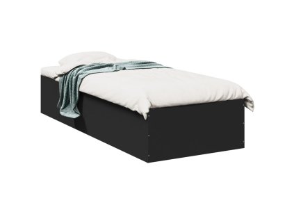 vidaXL Posteľný rám čierny 90x190 cm kompozitné drevo