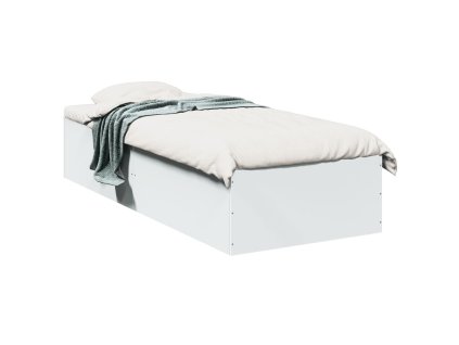 vidaXL Posteľný rám biely 90x190 cm kompozitné masív