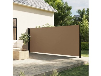 vidaXL Zaťahovacia bočná markíza, sivohnedá 160x600 cm