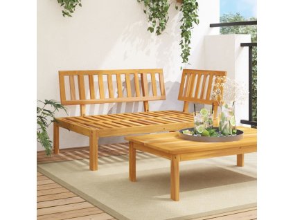 vidaXL Záhradná paletová rohová pohovka masívna akácia