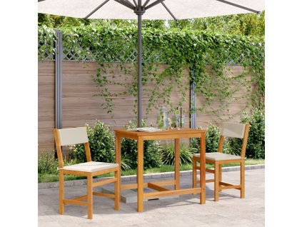 vidaXL 3-dielna balkónová súprava s vankúšmi akáciový masív