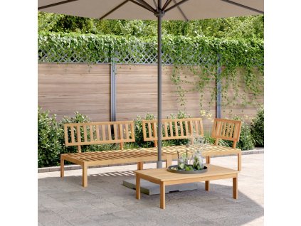 vidaXL 3-dielna záhradná paletová súprava pohoviek akáciový masív