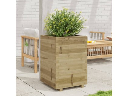 vidaXL Záhradný kvetináč 50x50x72,5 cm impregnovaná borovica