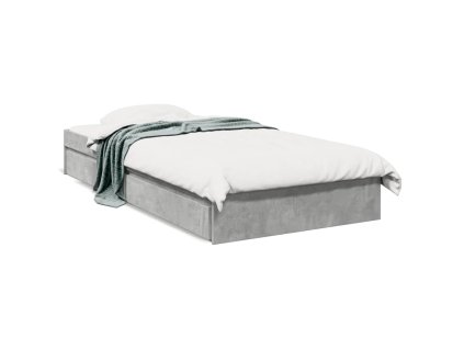 vidaXL Posteľný rám so zásuvkami betónovosivý 75x190 cm kompozit.drevo