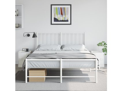 vidaXL Nočné stolíky 2 ks biele 34,5x39x44 cm oceľ