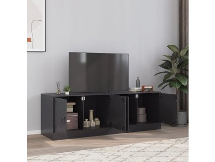 vidaXL TV skrinky 2 ks čierne 67x39x44 cm oceľ