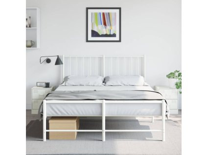 vidaXL Nočné stolíky 2 ks biele 34,5x39x44 cm oceľ