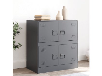 vidaXL Komoda antracitová 67x39x73 cm oceľová