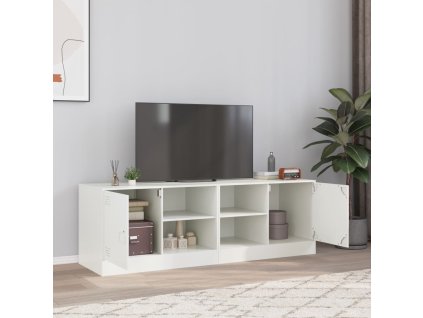 vidaXL TV skrinky 2 ks biele 67x39x44 cm oceľ