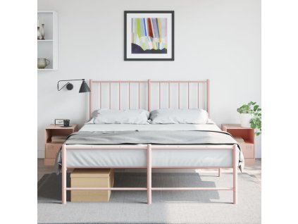 vidaXL Nočné stolíky 2 ks ružové 34,5x39x44 cm oceľ