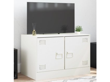 vidaXL TV skrinka biela 67x39x44 cm oceľ