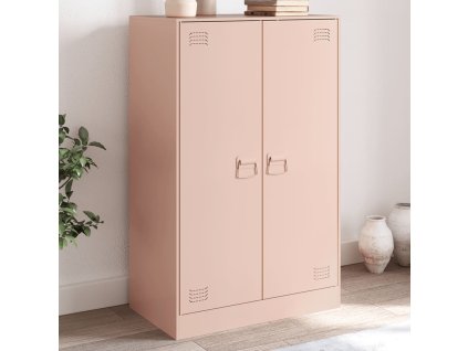vidaXL Komoda ružová 67x39x107 cm oceľová
