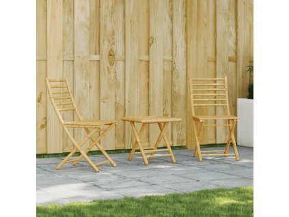 vidaXL 3-dielna bistro súprava bambusová