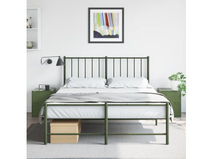 vidaXL Nočné stolíky 2 ks olivovozelené 34,5x39x44 cm oceľ