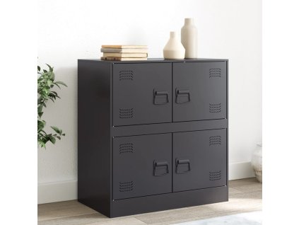 vidaXL Komoda čierna 67x39x73 cm oceľová