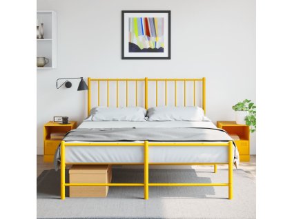 vidaXL Nočné stolíky 2 ks horčicovo-žlté 34,5x39x44 cm oceľ