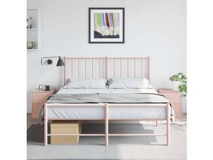 vidaXL Nočné stolíky 2 ks ružové 34,5x39x44 cm oceľ