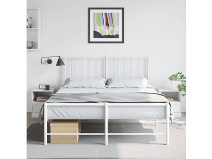 vidaXL Nočné stolíky 2 ks biele 34,5x39x44 cm oceľ