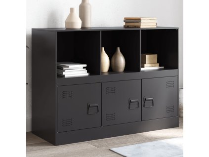 vidaXL Komoda čierna 99x39x73 cm oceľ