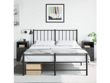 vidaXL Nočné stolíky 2 ks čierne 34,5x39x62 cm oceľ