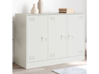 vidaXL Komoda biela 99x39x73 cm oceľ