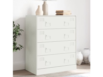 vidaXL Komoda biela 67x39x83 cm oceľ