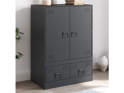 vidaXL Vysoká skrinka antracitová 67x39x95 cm oceľová