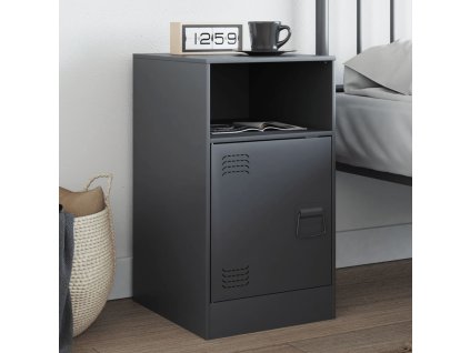 vidaXL Nočný stolík antracitový 34,5x39x62 cm oceľ