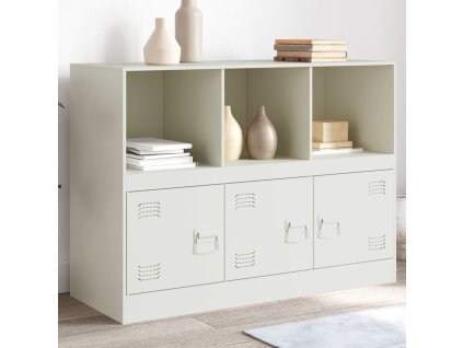 vidaXL Komoda biela 99x39x73 cm oceľ