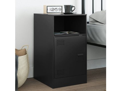 vidaXL Nočný stolík čierny 34,5x39x62 cm oceľ