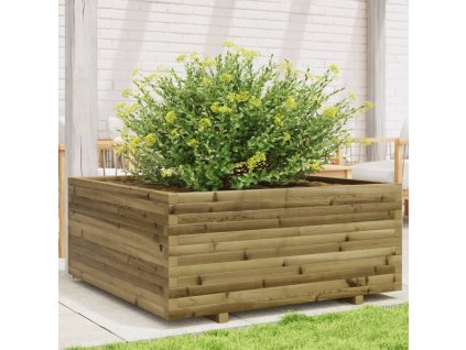 vidaXL Záhradný kvetináč 110x110x49,5 cm impregnovaná borovica