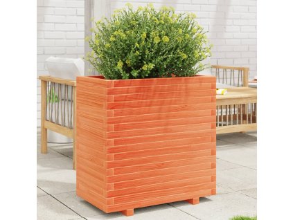 vidaXL Záhradný kvetináč voskovohnedý 70x40x72,5 cm masívna borovica