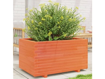 vidaXL Záhradný kvetináč voskovohnedý 90x60x49,5 cm masívna borovica