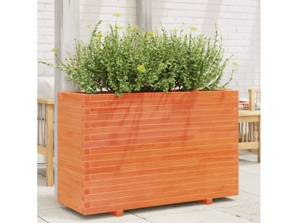 vidaXL Záhradný kvetináč voskovohnedý 110x40x72 cm masívna borovica