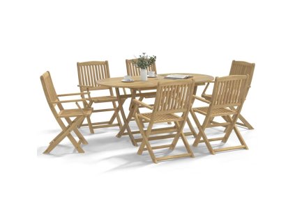 vidaXL Skladacie záhradné stoličky 6 ks 54,5x58x90 cm akáciový masív