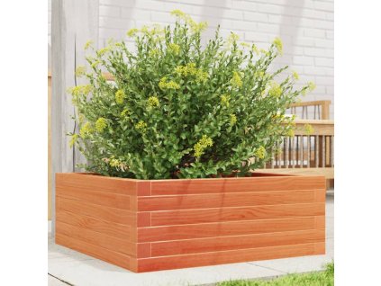 vidaXL Záhradný kvetináč voskovohnedý 60x60x23 cm masívna borovica