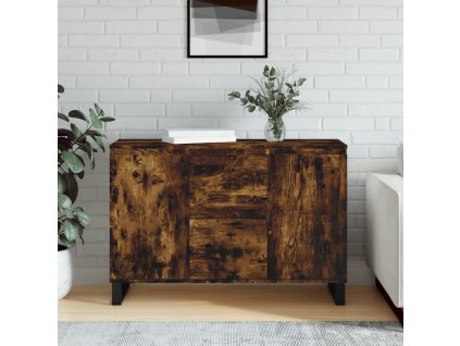 vidaXL Komoda dymový dub 104x35x70 cm kompozitné drevo