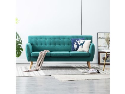 vidaXL Látková 3-miestna pohovka 172x70x82 cm zelená