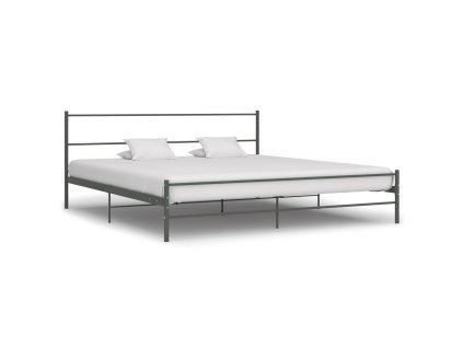 vidaXL Posteľný rám, sivý, kov 180x200 cm
