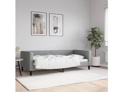 vidaXL Denná posteľ bledosivá 90x190 cm látka
