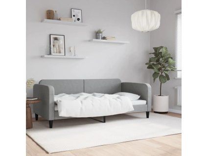 vidaXL Denná posteľ bledosivá 90x190 cm látka