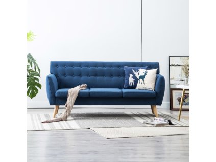 vidaXL Látková 3-miestna pohovka, 172x70x82 cm, modrá